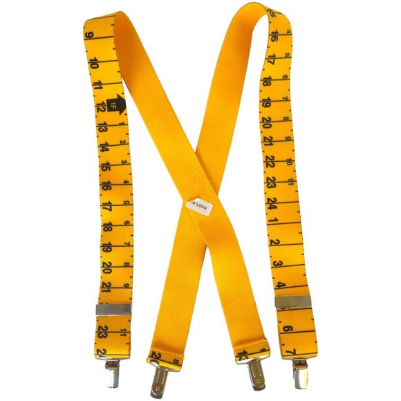 Yardstick Liar's Suspenders Bright Yellow Men's Size 36" Long x 1-1/2" Wide - Picture 1 of 6